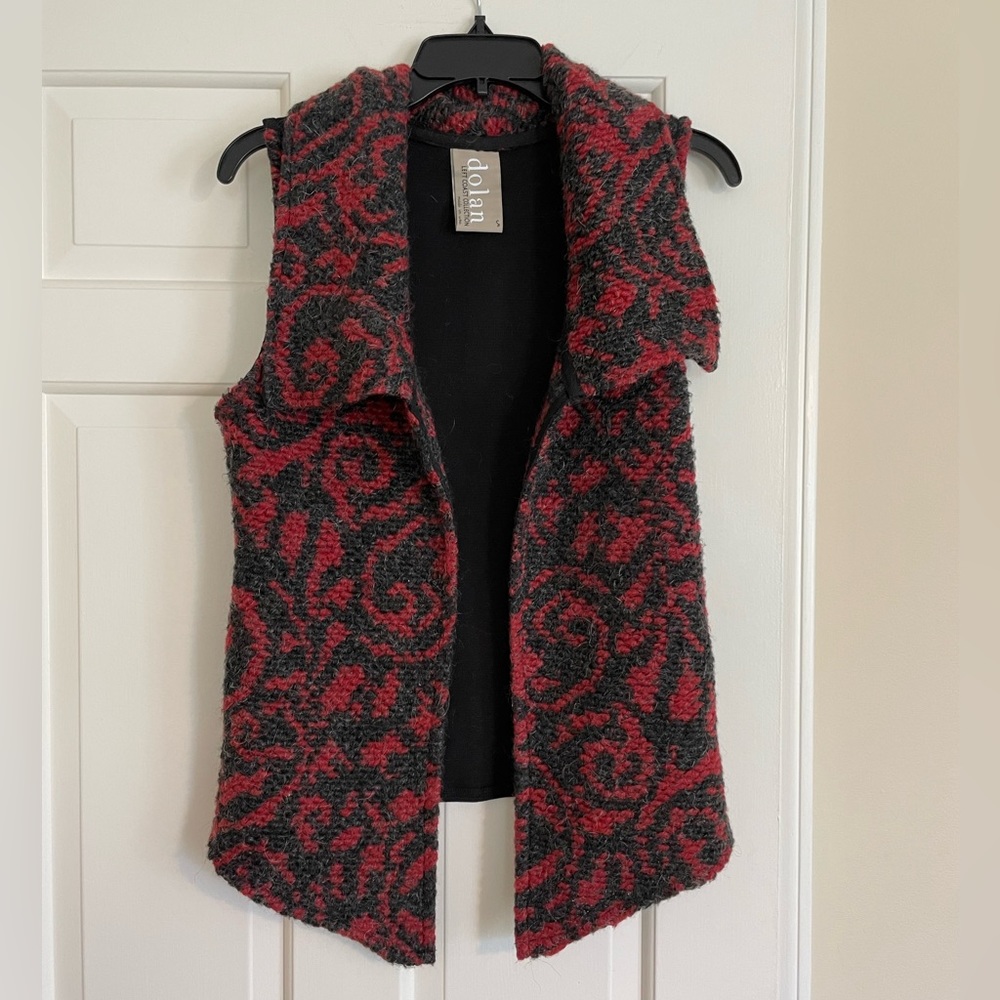 Red and Black Sweater Vest